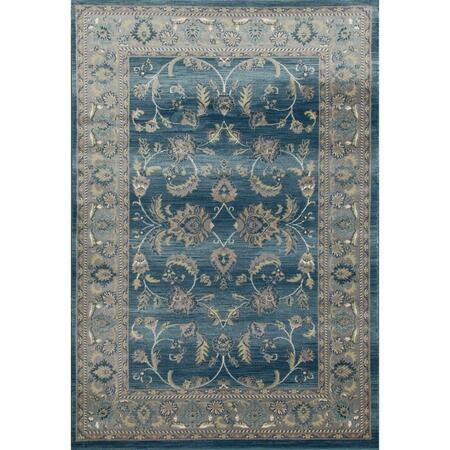 ART CARPET 4 X 6 Ft. Arabella Collection Scrollwork Woven Area Rug, Blue 841864101970